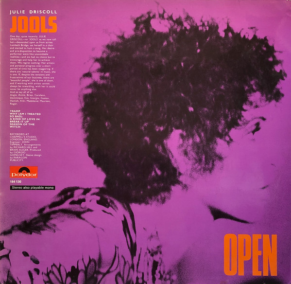 Julie Driscoll, Brian Auger & The Trinity - Open | Polydor (184 130)