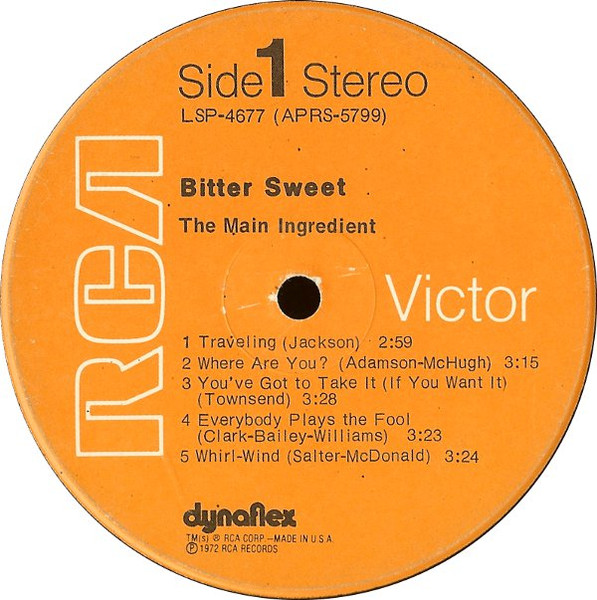 The Main Ingredient - Bitter Sweet | RCA Victor (LSP-4677) - 4