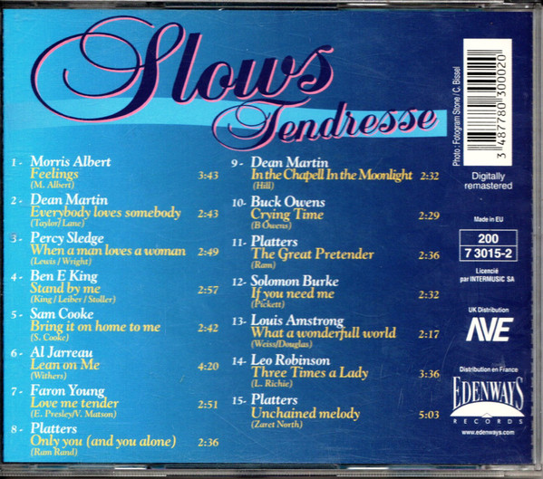 Various - Slows tendresse | Edenways (7 3015-2) - 2