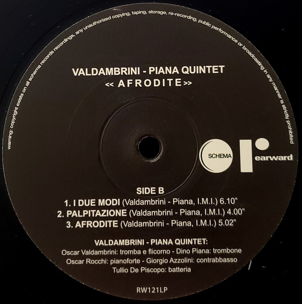 Valdambrini-Piana Quintet - Afrodite | Rearward (RW121LP) - 4 Valdambrini-Piana Quintet - Afrodite | Rearward (RW121LP) - 4
