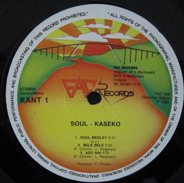 Master Blaster - Soul-Kaseko | FAC Records (FAC 028)