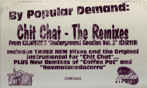 Cajmere - Chit Chat - The Remixes | Clubhouse Records (CHR 124) - 3 Cajmere - Chit Chat - The Remixes | Clubhouse Records (CHR 124) - 3