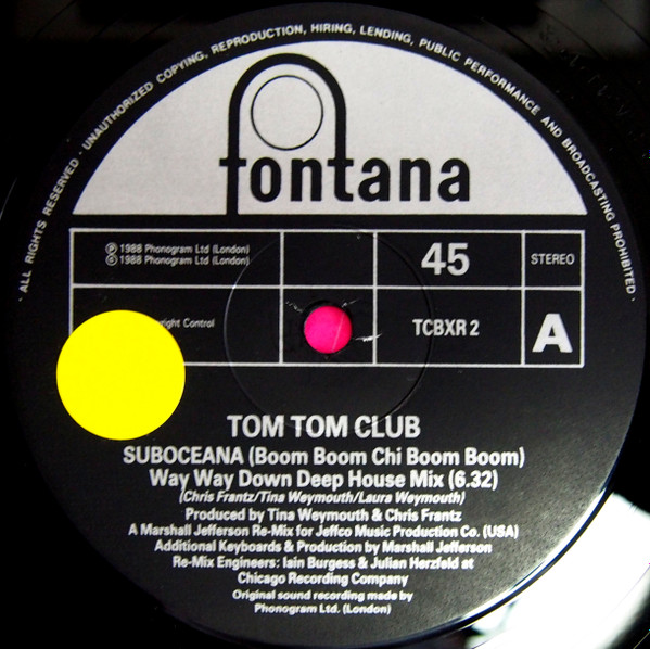Tom Tom Club - Suboceana (Boom Boom Chi Boom Boom) - Deep House Remixes | Fontana (TCBXR 2) - 3 Tom Tom Club - Suboceana (Boom Boom Chi Boom Boom) - Deep House Remixes | Fontana (TCBXR 2) - 3