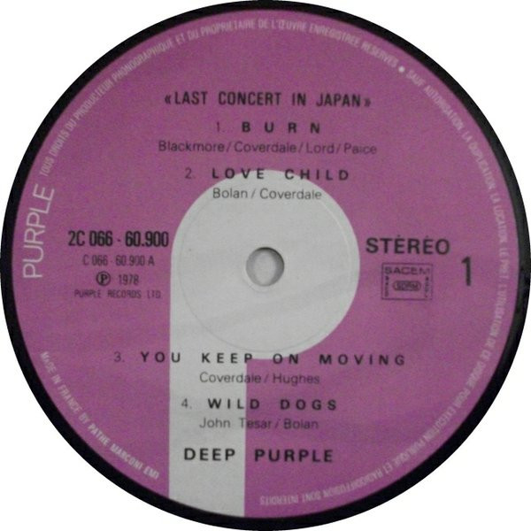Deep Purple - Last Concert In Japan | Purple Records (2 C 066 60900) - 3