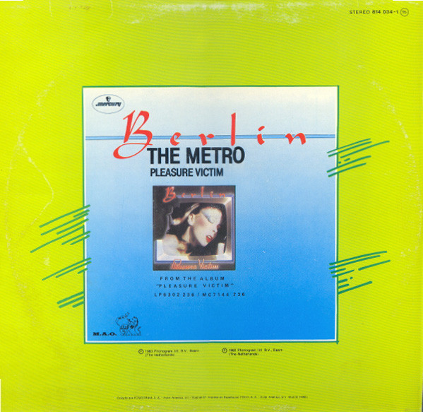 Berlin - The Metro = El Metro | Mercury (814 034-1) - 2 Berlin - The Metro = El Metro | Mercury (814 034-1) - 2