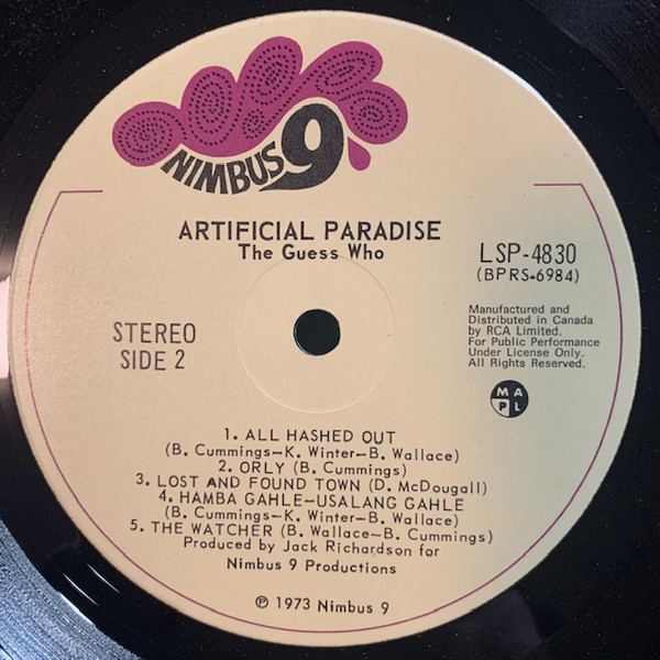 The Guess Who - Artificial Paradise | RCA VICTOR (LSP-4830 (BPRS-6983)) - 4 The Guess Who - Artificial Paradise | RCA VICTOR (LSP-4830 (BPRS-6983)) - 4