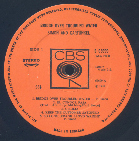Simon & Garfunkel - Bridge Over Troubled Water | CBS (S 63699) - 3 Simon & Garfunkel - Bridge Over Troubled Water | CBS (S 63699) - 3