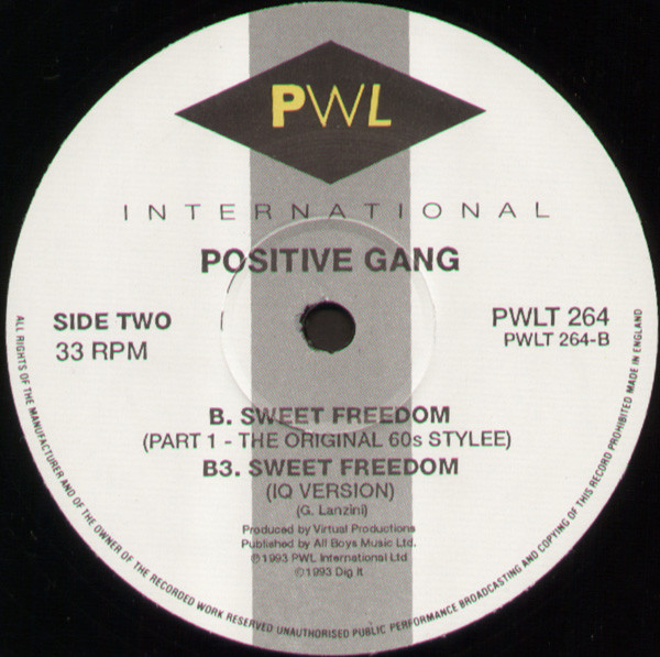 Positive Gang - Sweet Freedom (Part 2 The Return) | PWL International (PWLT 264) - 4 Positive Gang - Sweet Freedom (Part 2 The Return) | PWL International (PWLT 264) - 4