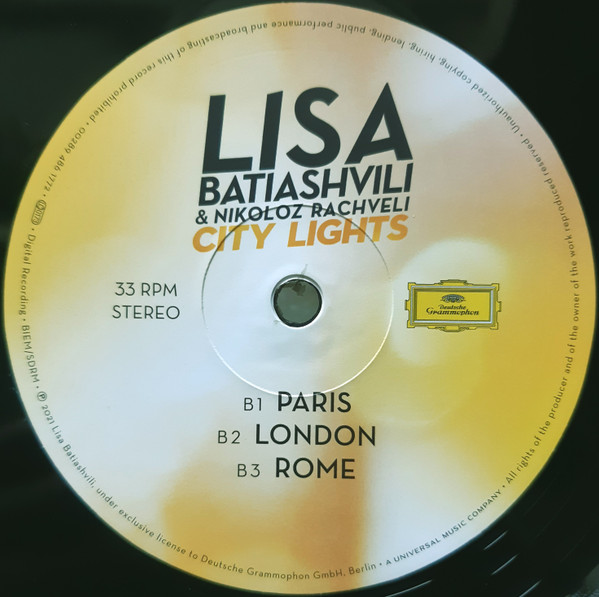 Lisa Batiashvili & Nikoloz Rachveli , Katie Melua · Till Brönner · Maximilian Hornung - City Lights | Deutsche Grammophon (00289 486 1772) - 4