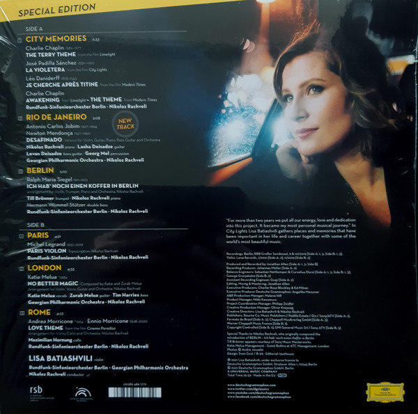 Lisa Batiashvili & Nikoloz Rachveli , Katie Melua · Till Brönner · Maximilian Hornung - City Lights | Deutsche Grammophon (00289 486 1772) - 2