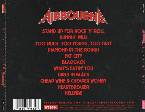 Airbourne - Runnin' Wild | Roadrunner Records (1686-179632) - 3 Airbourne - Runnin' Wild | Roadrunner Records (1686-179632) - 3
