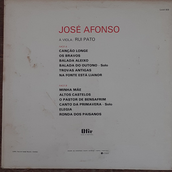José Afonso - Baladas E Canções | Ofir (SAM 808) - 2