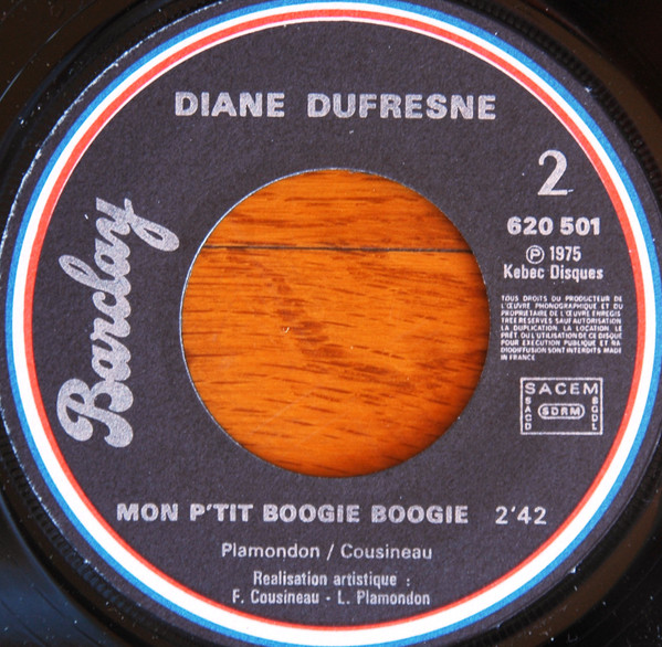 Diane Dufresne - Tu M'fais Flipper / Mon P'tit Boogie Boogie | Barclay (620 501) - 4