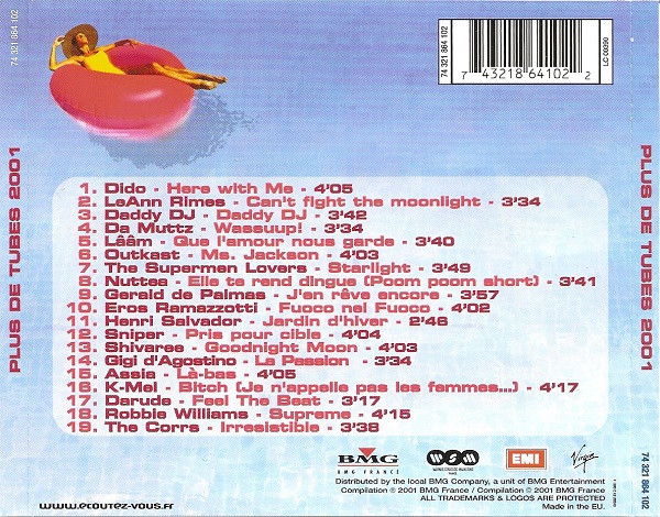 Various - Plus De Tubes 2001 | BMG France (74 321 864 102) - 2 Various - Plus De Tubes 2001 | BMG France (74 321 864 102) - 2
