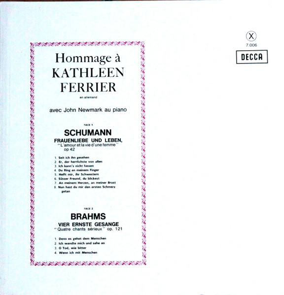Kathleen Ferrier - Hommage à | Decca (7.006 (LXT 2556)) - 2