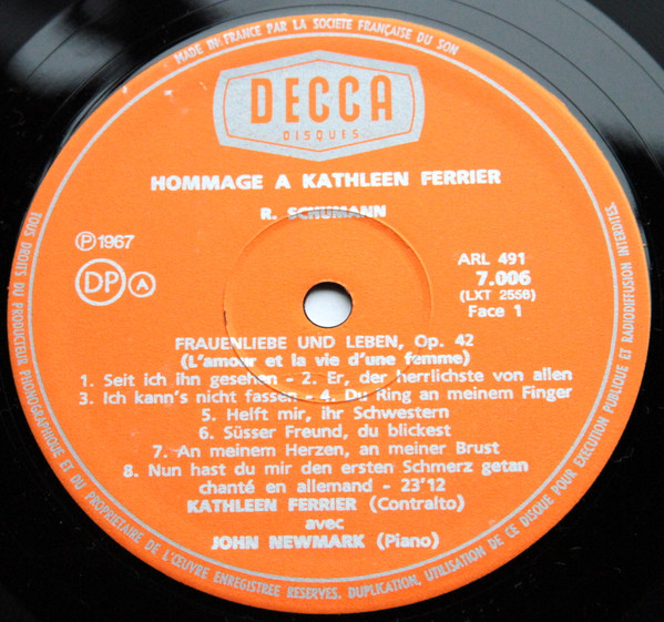 Kathleen Ferrier - Hommage à | Decca (7.006 (LXT 2556)) - 3