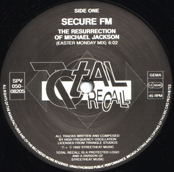 Secure FM - The Resurrection Of Michael Jackson | Total Recall (SPV 050-08205) - 2 Secure FM - The Resurrection Of Michael Jackson | Total Recall (SPV 050-08205) - 2