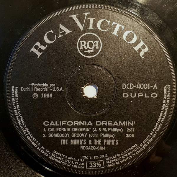 The Mamas & The Papas - California Dreamin' | RCA Victor (DCD-4001) - 3 The Mamas & The Papas - California Dreamin' | RCA Victor (DCD-4001) - 3