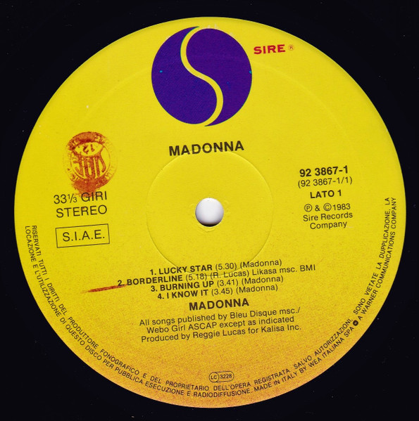 Madonna - The First Album | Sire (92 3867-1) - 3 Madonna - The First Album | Sire (92 3867-1) - 3
