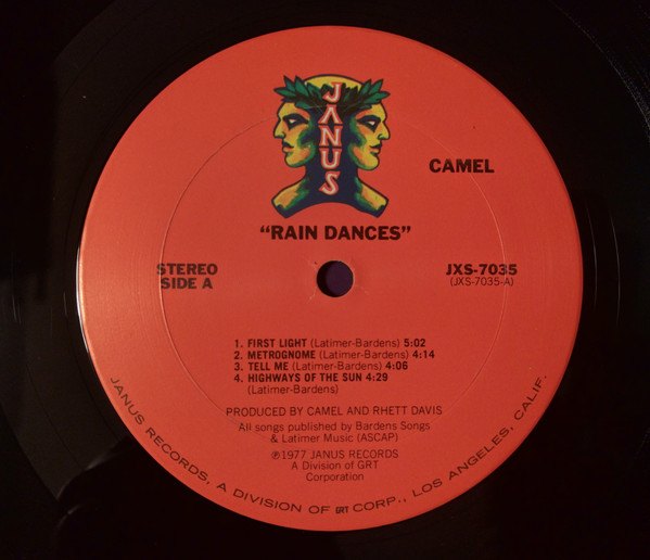 Camel - Rain Dances | Janus Records (JXS-7035) - 3