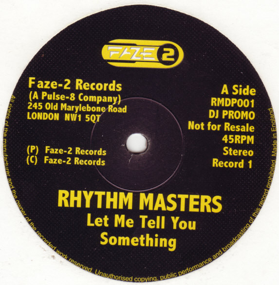 Rhythm Masters - Let Me Tell You Something & Hot | Faze 2 (RMDP001) - main