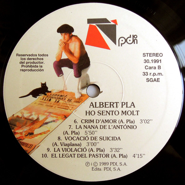 Albert Pla - Ho Sento Molt | Pdi (E-30.1991) - 4 Albert Pla - Ho Sento Molt | Pdi (E-30.1991) - 4