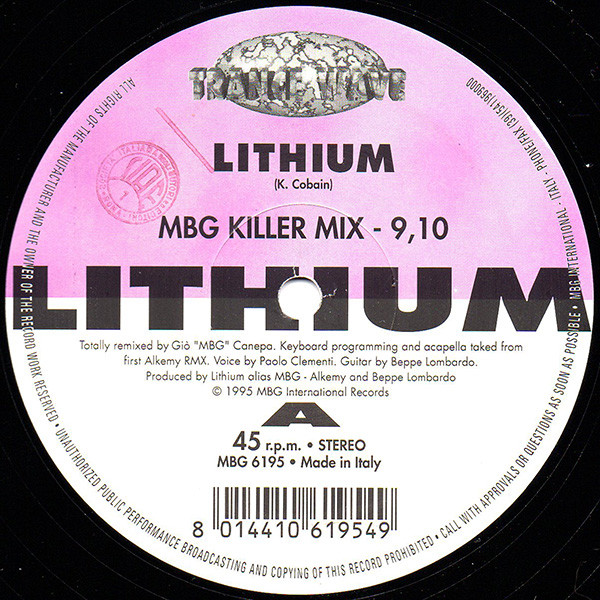 MBG - Lithium | MBG International Records (MBG 6195) - main MBG - Lithium | MBG International Records (MBG 6195) - main