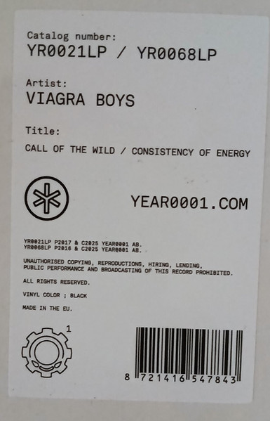 Viagra Boys - Consistency Of Energy/Call of The Wild | Year0001 (YR 0021LP/ YR 0068LP) - 3 Viagra Boys - Consistency Of Energy/Call of The Wild | Year0001 (YR 0021LP/ YR 0068LP) - 3