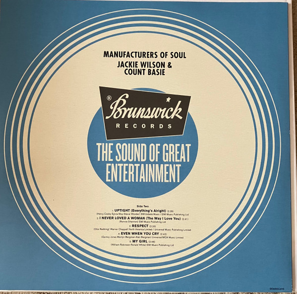 Jackie Wilson & Count Basie - Manufacturers Of Soul | Demon Records (DEMREC695) - 3