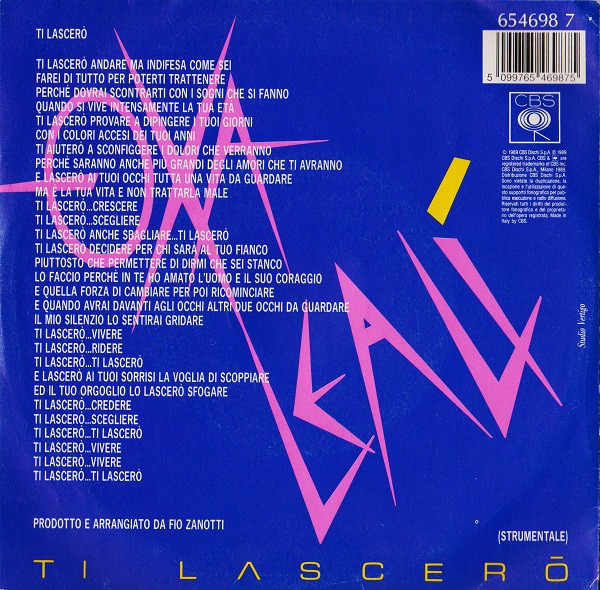 Anna Oxa , Fausto Leali - Ti Lascerò | CBS (654698-7) - 2