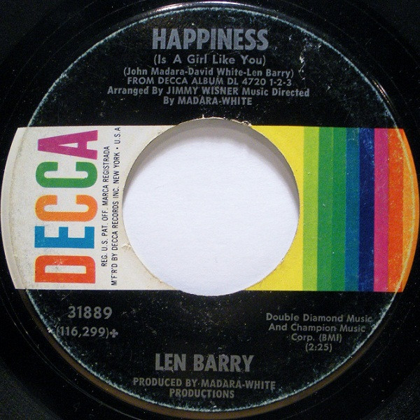 Len Barry - Like A Baby | Decca (31889) - 2