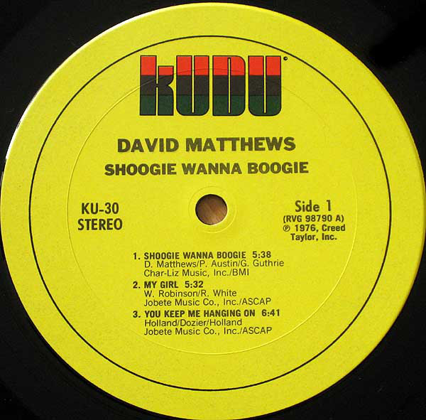 Dave Matthews With Whirlwind - Shoogie Wanna Boogie [Vinyl] | Kudu (KU-30) - 2