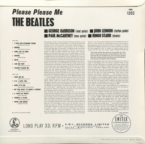 The Beatles - Please Please Me LP -MONO | Parlophone (PMC 1202) - 3