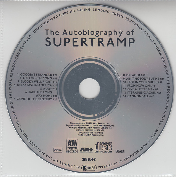 Supertramp - The Autobiography Of Supertramp | A&M Records (393 904-2) - 3
