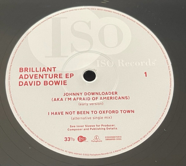 David Bowie - Brilliant Adventure EP | ISO Records (0190296670510) - 3 David Bowie - Brilliant Adventure EP | ISO Records (0190296670510) - 3