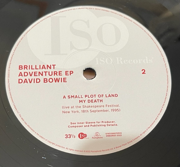 David Bowie - Brilliant Adventure EP | ISO Records (0190296670510) - 4 David Bowie - Brilliant Adventure EP | ISO Records (0190296670510) - 4