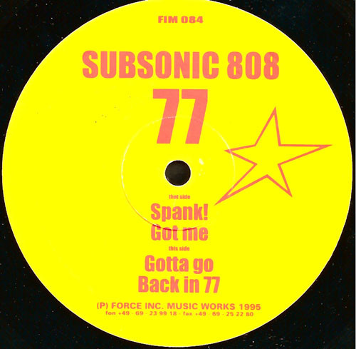 Subsonic 808 - 77 | Force Inc. Music Works (FIM 084) - main Subsonic 808 - 77 | Force Inc. Music Works (FIM 084) - main