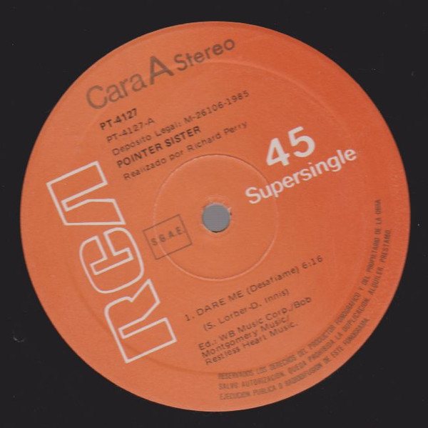 Pointer Sisters - Dare Me = Desafiame | RCA (PT-4127) - 3