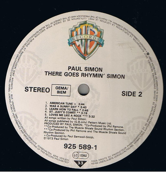 Paul Simon - There Goes Rhymin' Simon | Warner Bros. Records (925 589-1) - 4