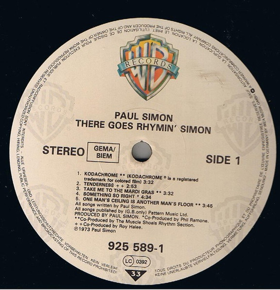 Paul Simon - There Goes Rhymin' Simon | Warner Bros. Records (925 589-1) - 3