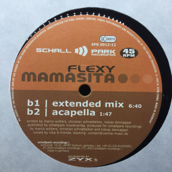 Flexy - Mamasita | Schallpark Recordings (SPR 0012-12) - 4 Flexy - Mamasita | Schallpark Recordings (SPR 0012-12) - 4