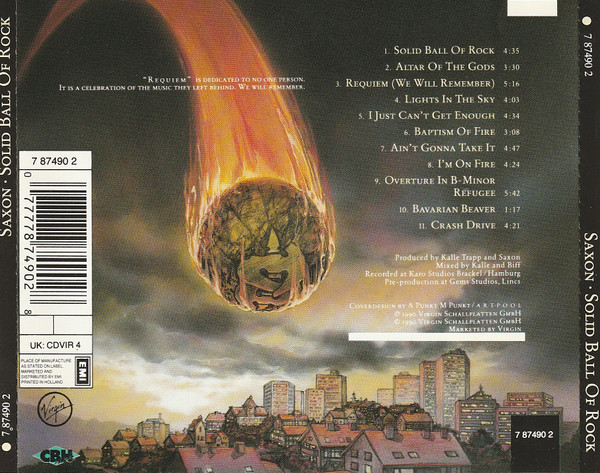 Saxon - Solid Ball Of Rock CD | Virgin (7 87490 2) - 2