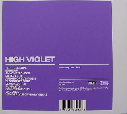 The National - High Violet | 4AD (CAD 3X03CD) - 2