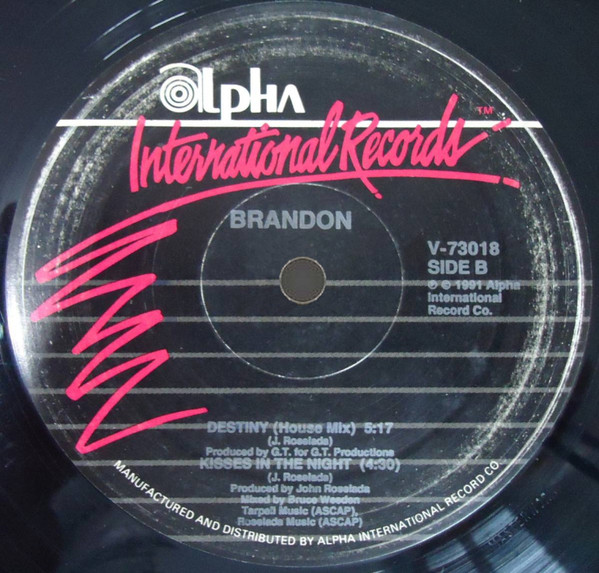 Brandon - Destiny | Alpha International Records (V-73018) - 4