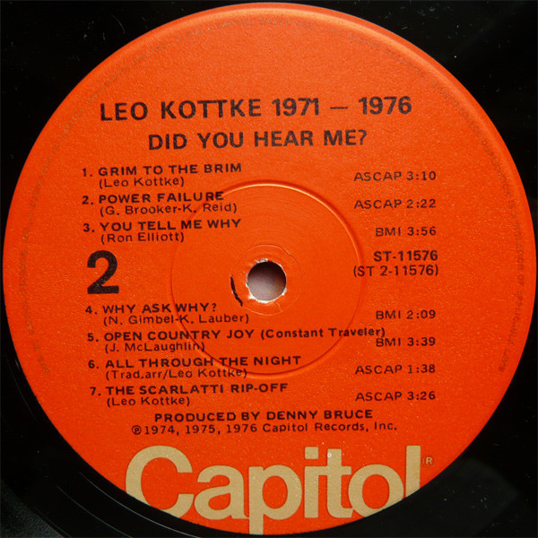 1971-1976 "Did You Hear Me?"