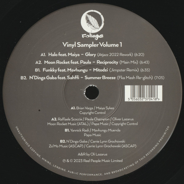 Various - Foliage Vinyl Sampler Volume 1 | Foliage (FNVS010)