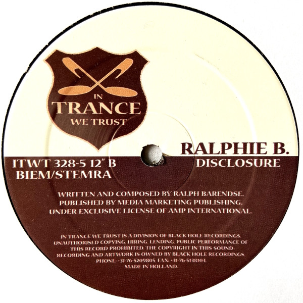 Ralphie B - Massive / Disclosure | In Trance We Trust (ITWT 328-5) - 3