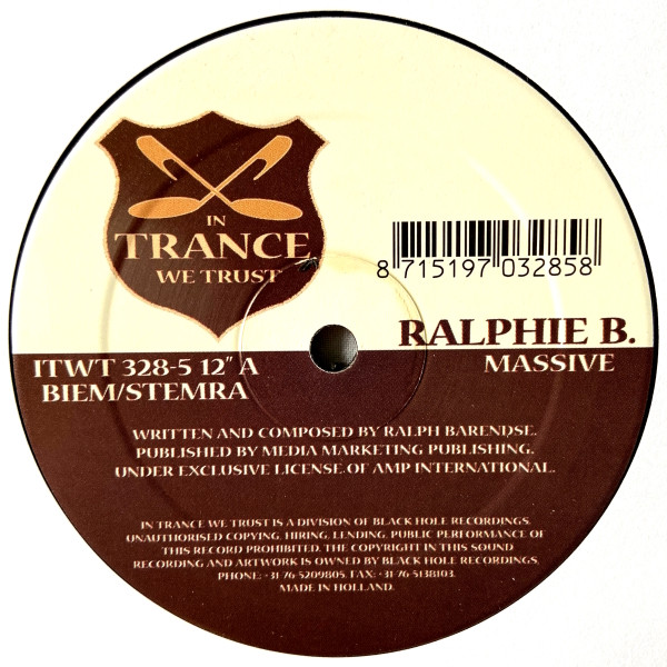 Ralphie B - Massive / Disclosure | In Trance We Trust (ITWT 328-5) - 2