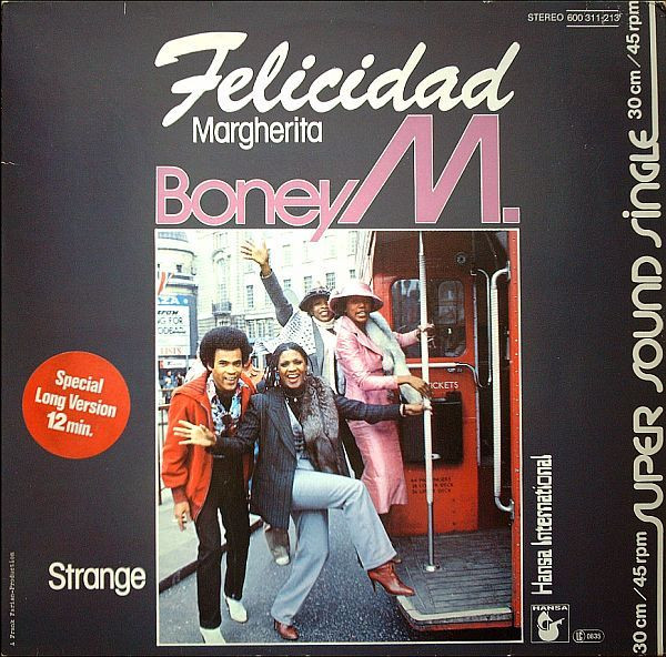Boney M. - Felicidad (Margherita) | Hansa International (600 311) - 2