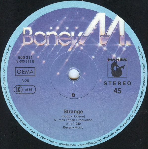 Boney M. - Felicidad (Margherita) | Hansa International (600 311) - 4